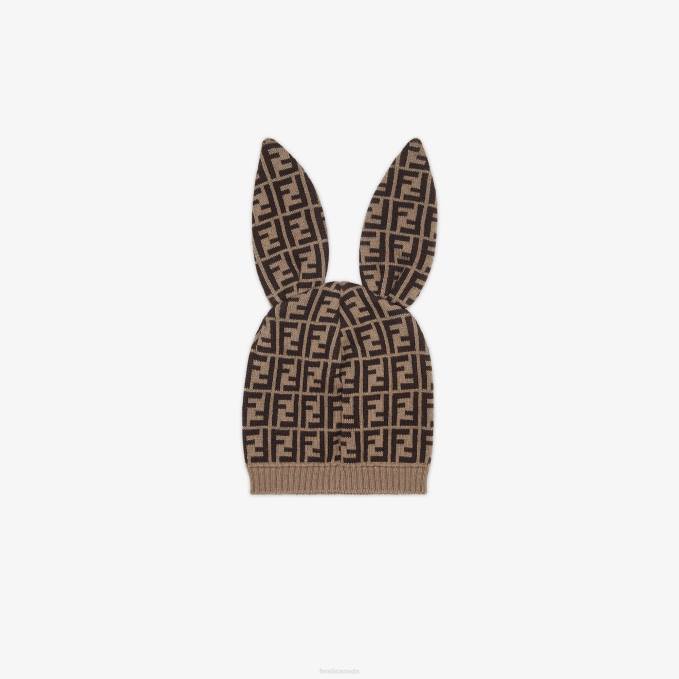 Kids FF Logo Knit Hat Fashion Fendi Accessories 6RHH2788