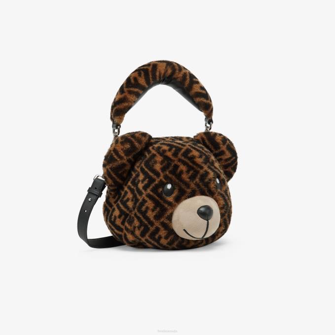 Kids FF Shearling Teddy Bear Bag Multicolor Fendi Accessories 6RHH2891
