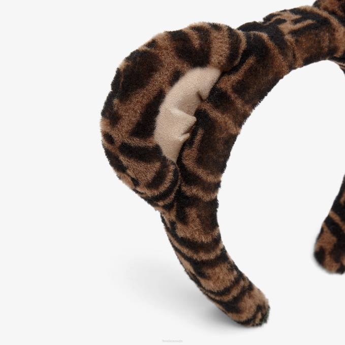 Kids Shearling Teddy Bear Hair Band Multicolor Fendi Accessories 6RHH2887