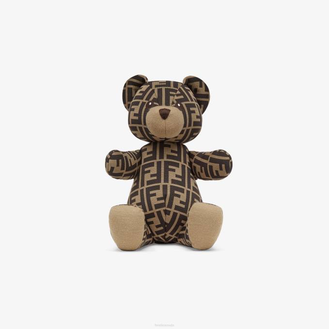 Kids FF Logo Teddy Bear Brown Fendi Accessories 6RHH2779