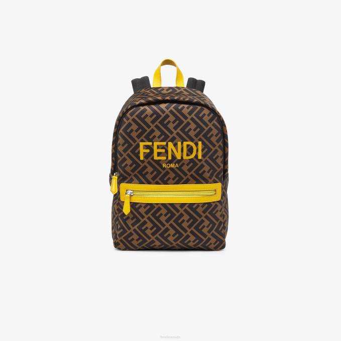 Kids FF Nylon Backpack With Roma Print Multicolor Fendi Accessories 6RHH2906
