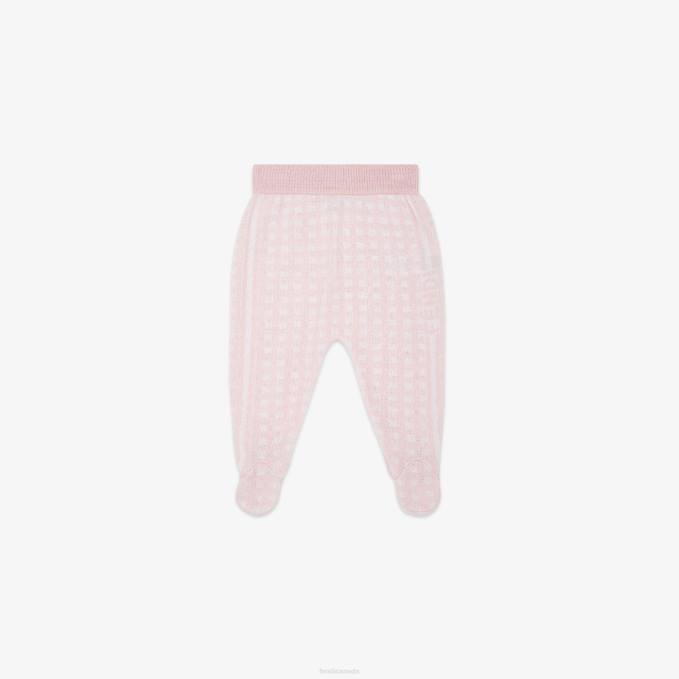 Kids Cotton And Cashmere Knitted Pants Multicolor Fendi Apparel 6RHH2813