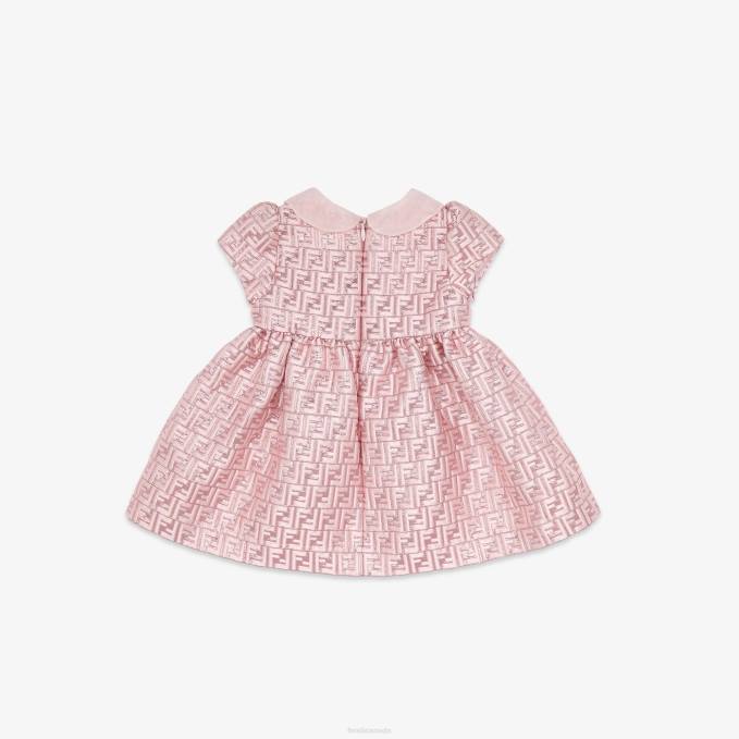Kids Jacquard Baby Dress Pink Fendi Apparel 6RHH2763