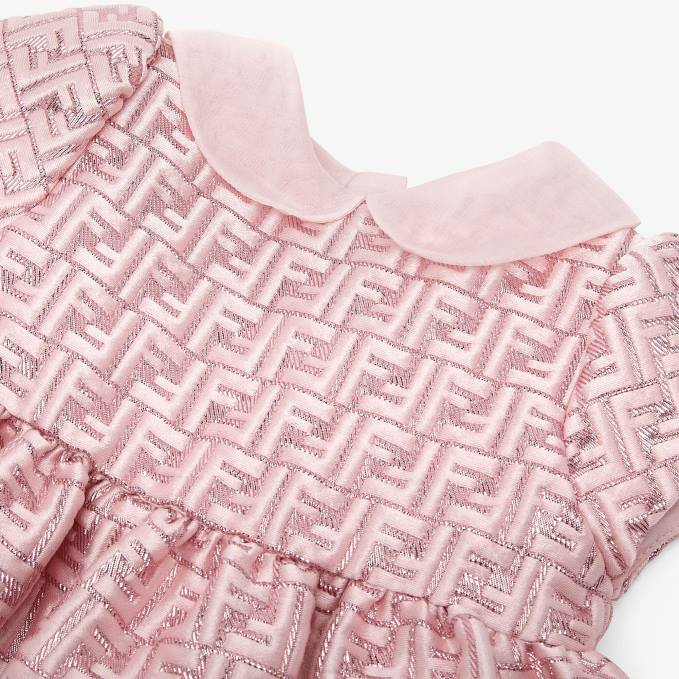 Kids Jacquard Baby Dress Pink Fendi Apparel 6RHH2763