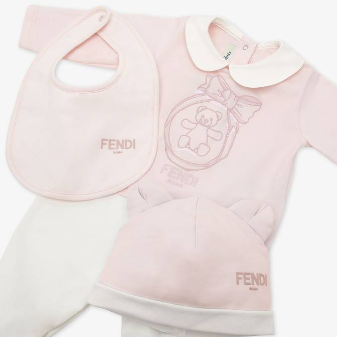 Kids Jersey Baby Set Multicolor Fendi Apparel 6RHH2764