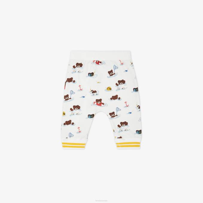 Kids Jersey Pants With Multiprint Multicolor Fendi Apparel 6RHH2800