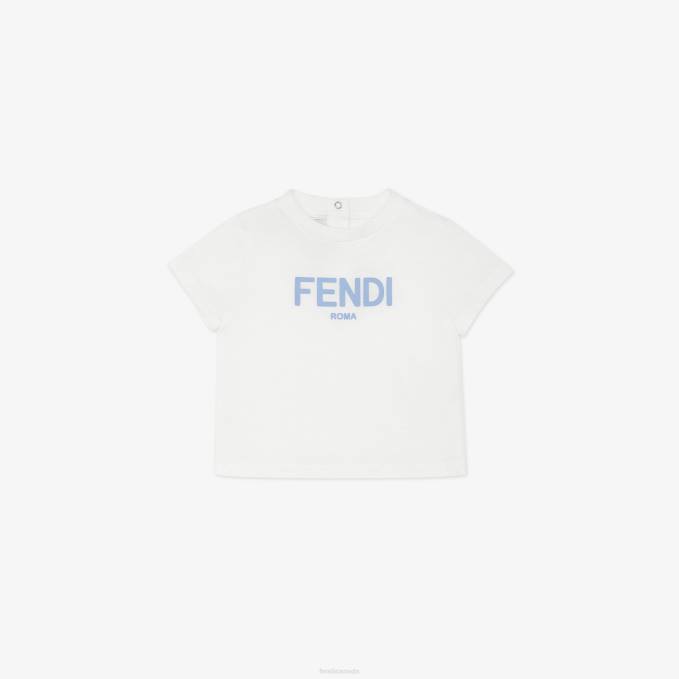 Kids Jersey Roma T-Shirt White Fendi Apparel 6RHH2798