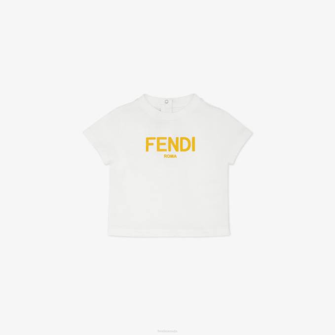 Kids Jersey Roma T-Shirt White Fendi Apparel 6RHH2810