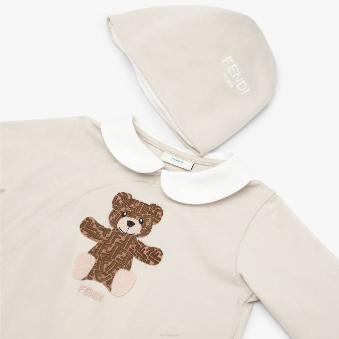 Kids Jersey Teddy Bear Kit Beige Fendi Apparel 6RHH2795