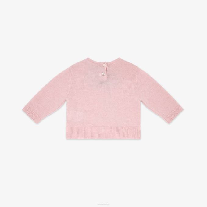 Kids Knit Baby Cardigan Pink Fendi Apparel 6RHH2749