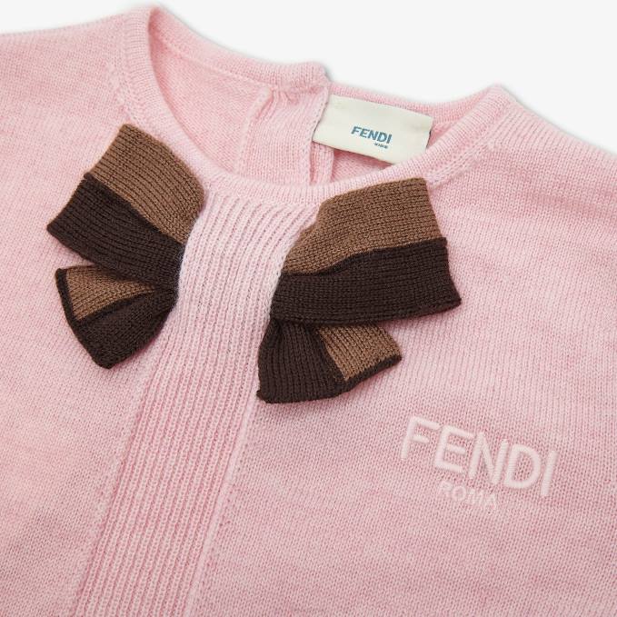 Kids Knit Baby Cardigan Pink Fendi Apparel 6RHH2749