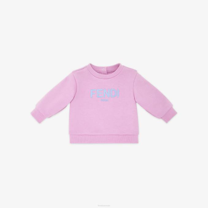 Kids Lilac Jersey Roma Sweatshirt Purple Fendi Apparel 6RHH2799