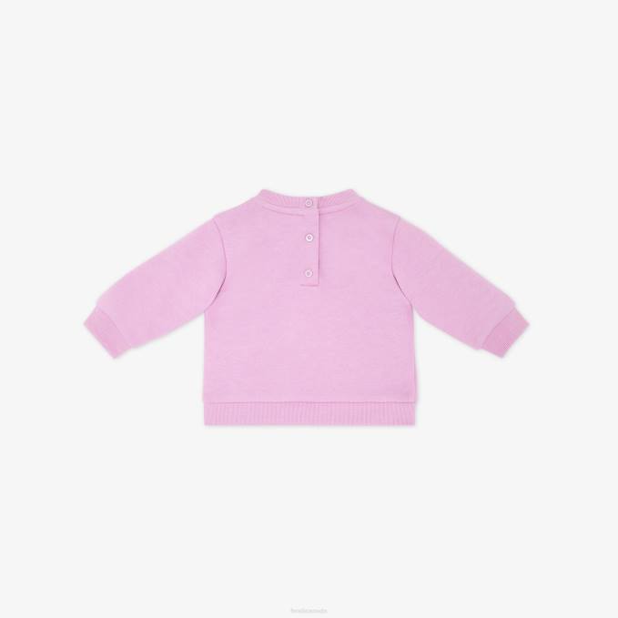 Kids Lilac Jersey Roma Sweatshirt Purple Fendi Apparel 6RHH2799