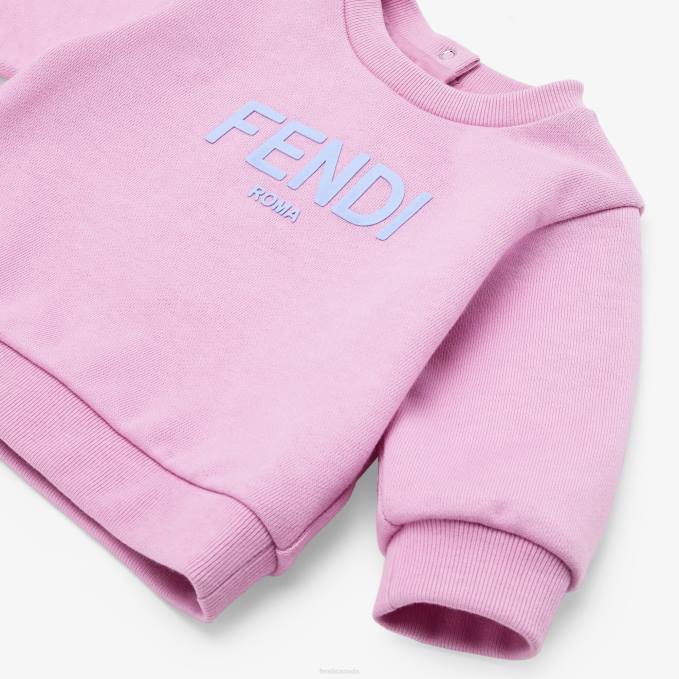 Kids Lilac Jersey Roma Sweatshirt Purple Fendi Apparel 6RHH2799