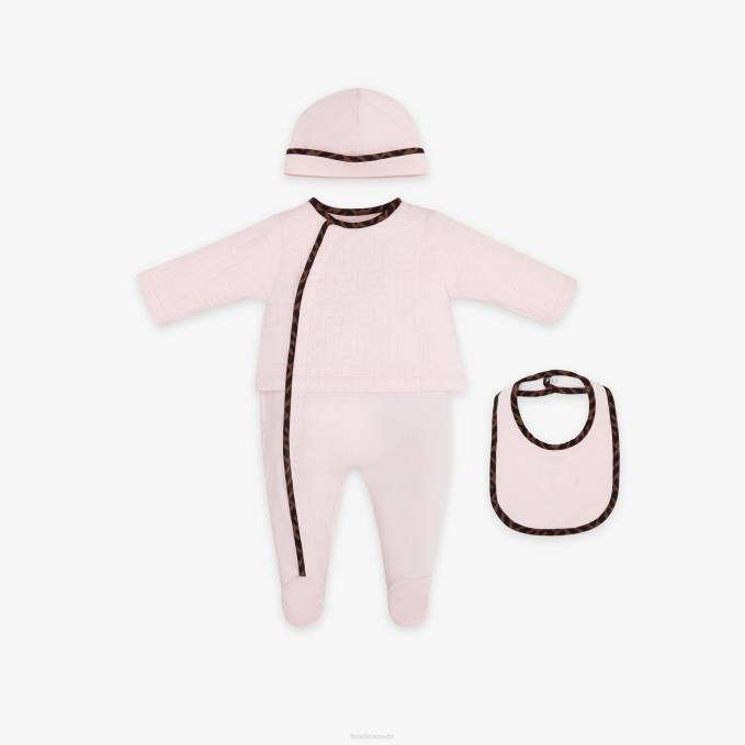 Kids Quilted Cotton Baby Set Fashion Fendi Apparel 6RHH2835