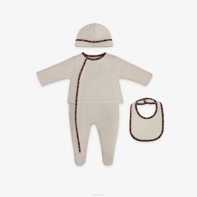 Kids Quilted Cotton Baby Set Fashion Fendi Apparel 6RHH2836