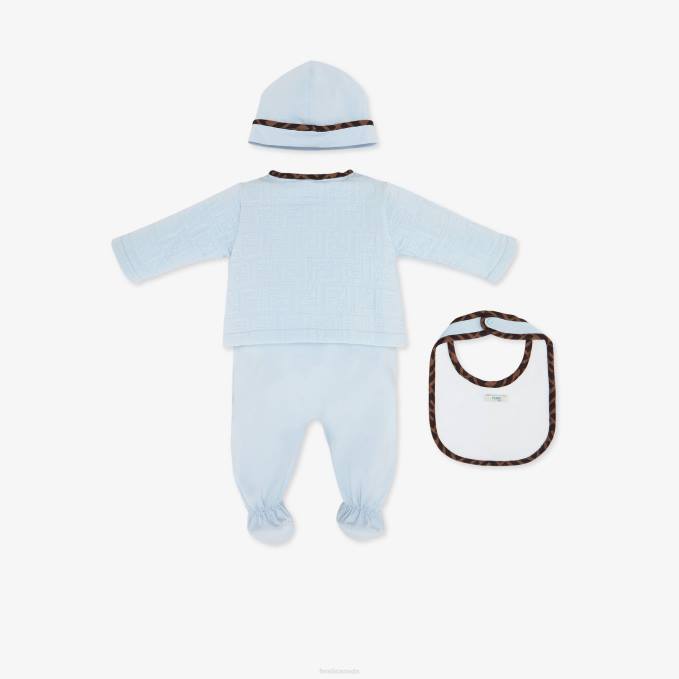Kids Quilted Cotton Baby Set Fashion Fendi Apparel 6RHH2837