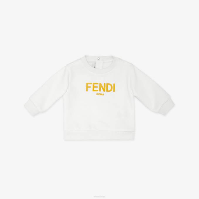 Kids Roma Sweatshirt White Fendi Apparel 6RHH2812