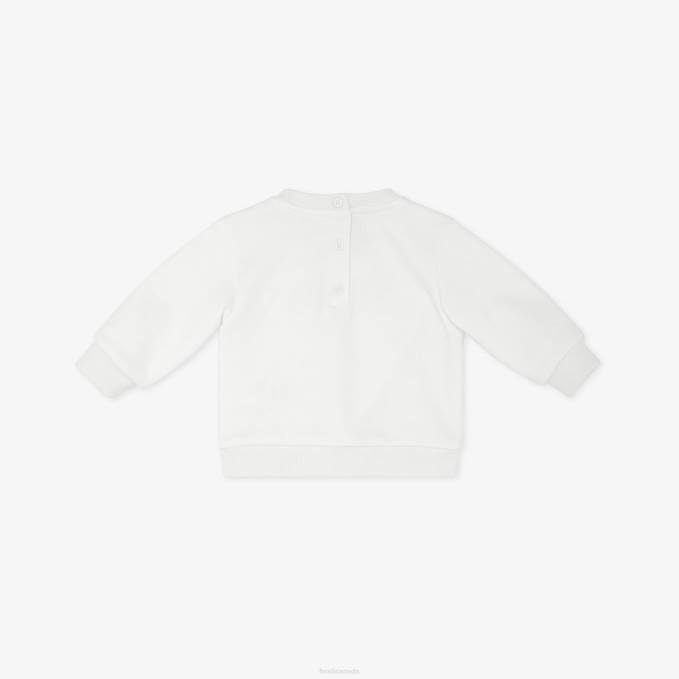 Kids Roma Sweatshirt White Fendi Apparel 6RHH2812