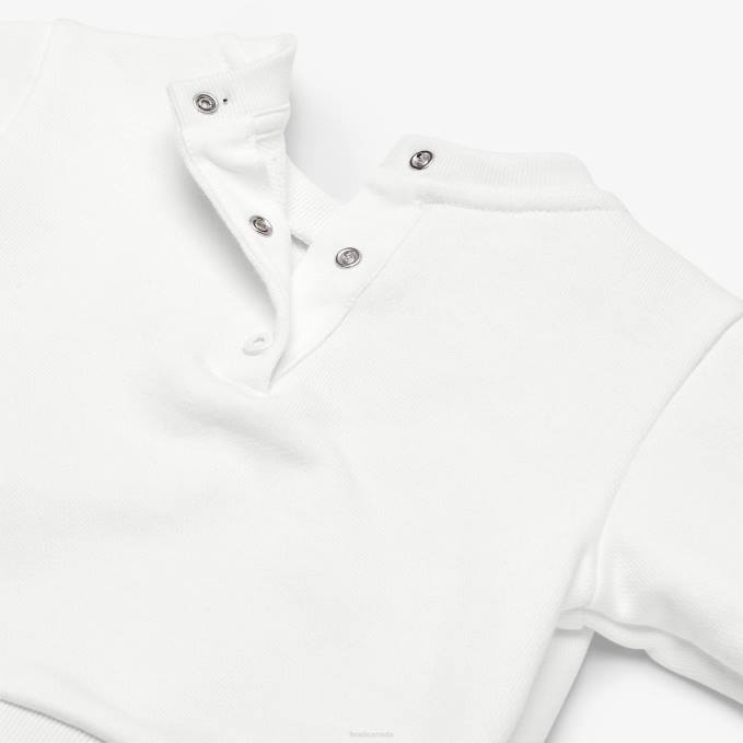 Kids Roma Sweatshirt White Fendi Apparel 6RHH2812