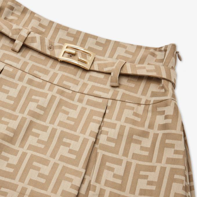 Kids FF Miniskirt Beige Fendi Apparel 6RHH2899