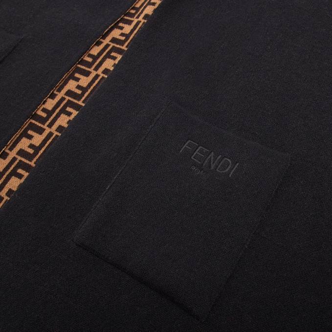 Kids Logo Reversible Cape Black Fendi Apparel 6RHH2861