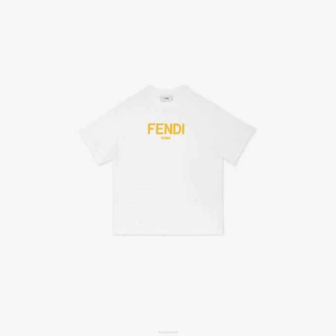 Kids Jersey Roma T-Shirt White Fendi Apparel 6RHH2889