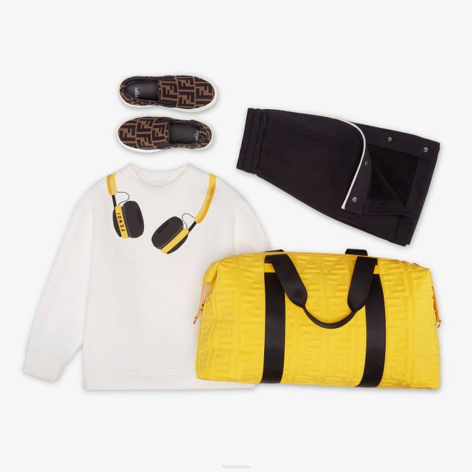 Kids Fabric Junior Slip-Ons With All-Over FF Logo Fashion Fendi Shoes 6RHH2917