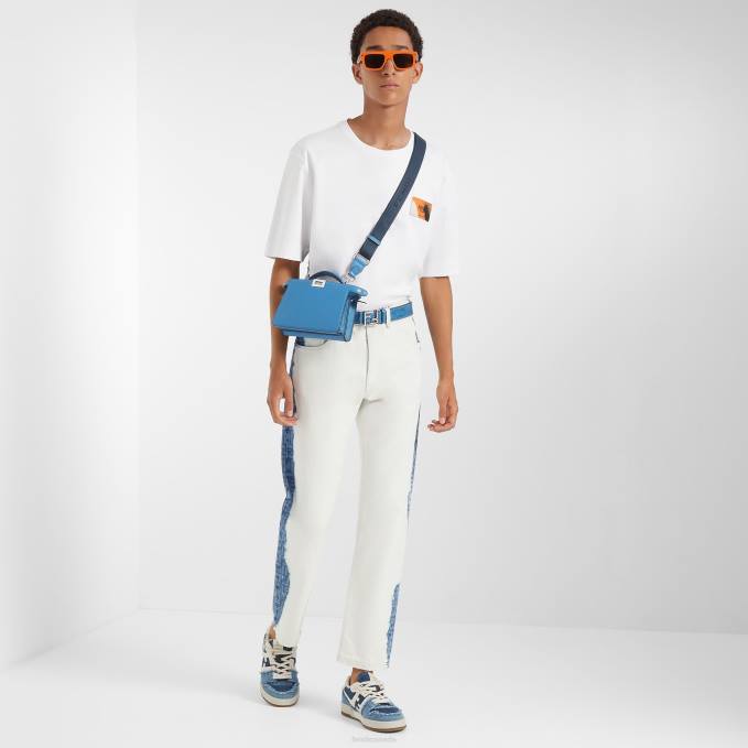 Men Caiman Belt Light blue Fendi Accessories 6RHH2437