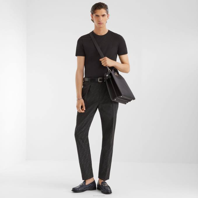 Men Leather Belt Black Fendi Accessories 6RHH2381