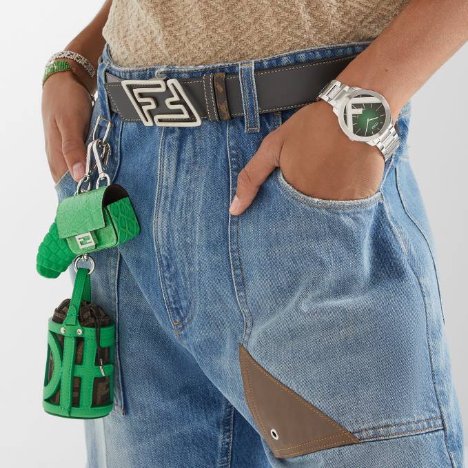 Men Caiman Charm Green Fendi Accessories 6RHH2422