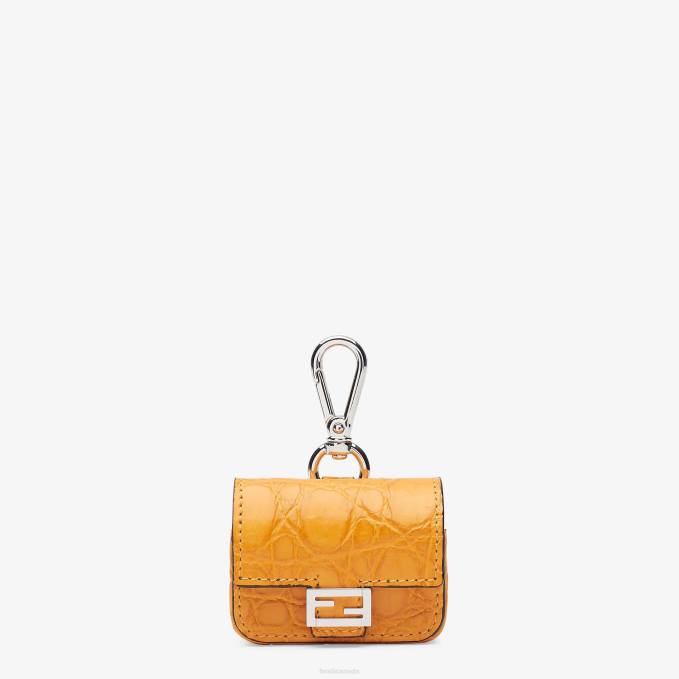 Men Caiman Charm Orange Fendi Accessories 6RHH2423