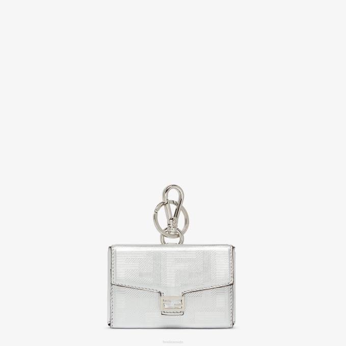 Men Laminated Leather Charm Silver Fendi Accessories 6RHH2344