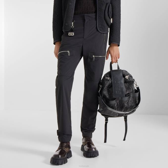 Men Silk Charm Black Fendi Accessories 6RHH2468