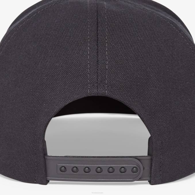 Men Canvas Baseball Cap Black Fendi Accessories 6RHH2558