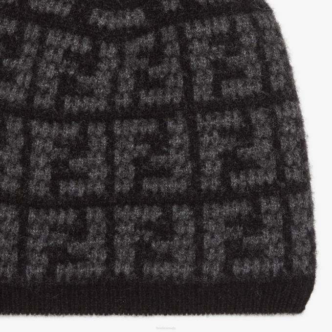 Men Cashmere Skullcap Black Fendi Accessories 6RHH2443