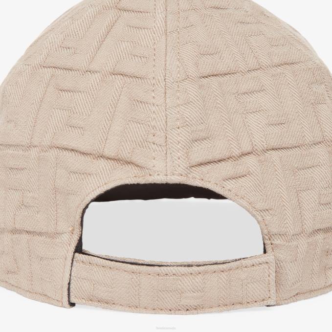 Men Cotton Baseball Cap Beige Fendi Accessories 6RHH2370