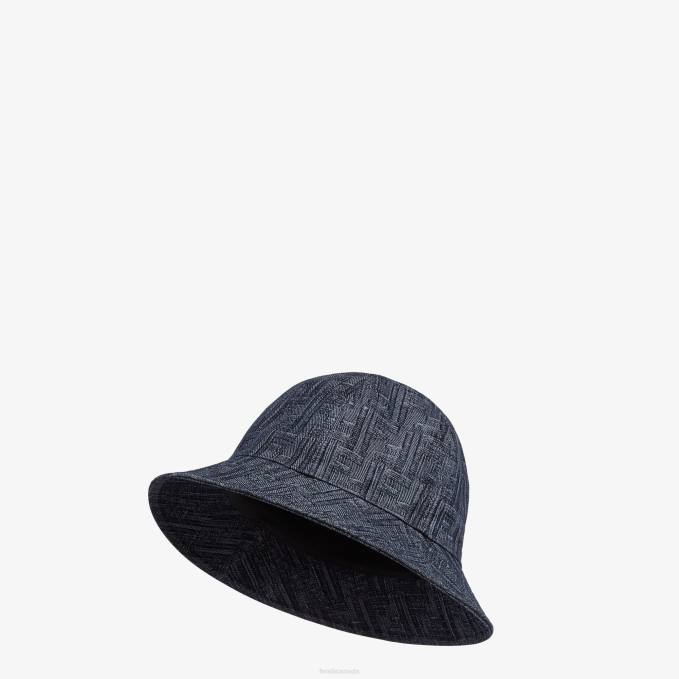 Men Denim Bucket Hat Blue Fendi Accessories 6RHH2546