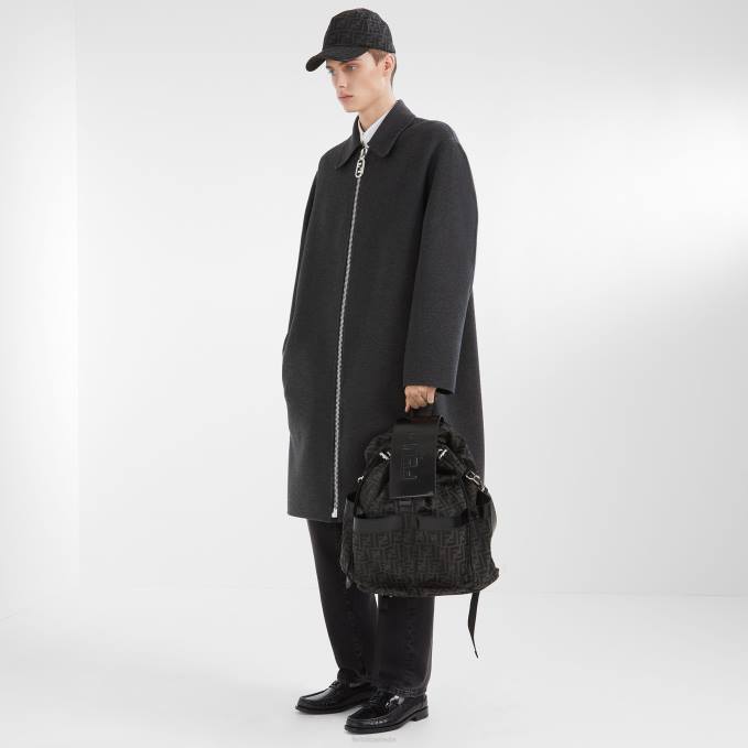 Men Fabric Baseball Cap Black Fendi Accessories 6RHH2326