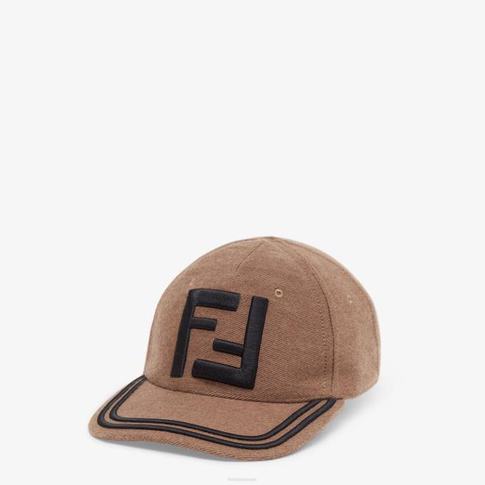 Men Fabric Baseball Cap Brown Fendi Accessories 6RHH2466