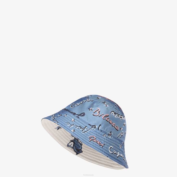 Men Silk Bucket Hat Multicolor Fendi Accessories 6RHH2401