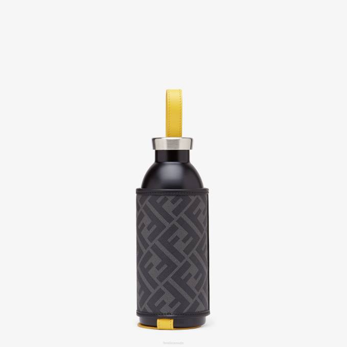 Men 24Bottles Flask With Fabric Cover Black Fendi Accessories 6RHH2515
