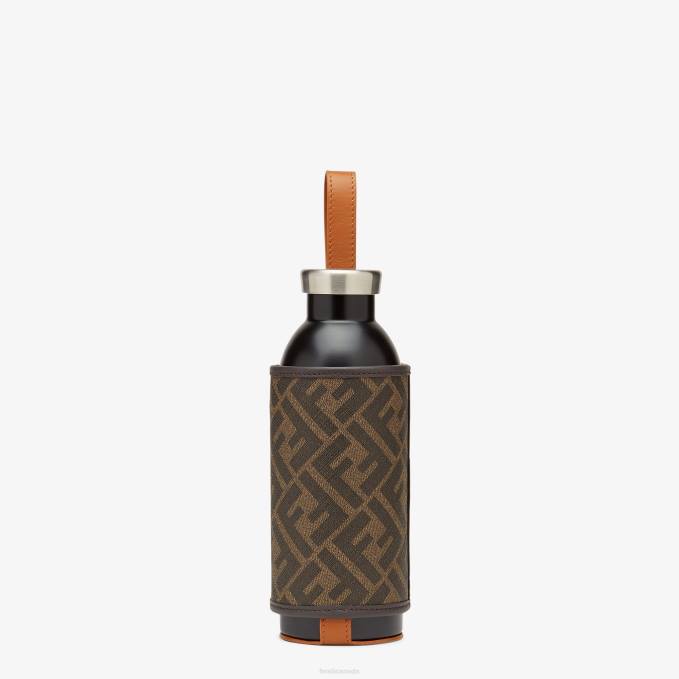 Men 24Bottles Flask With Fabric Cover Brown Fendi Accessories 6RHH2524