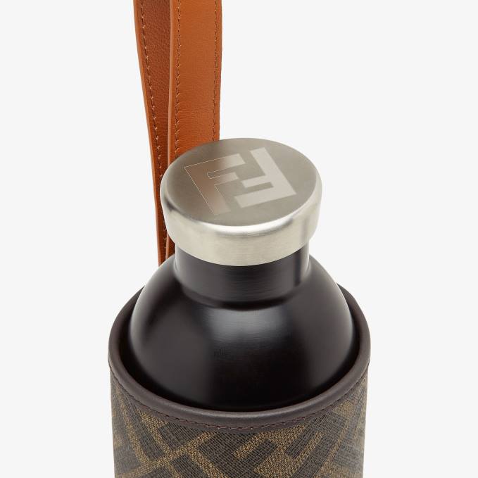 Men 24Bottles Flask With Fabric Cover Brown Fendi Accessories 6RHH2524