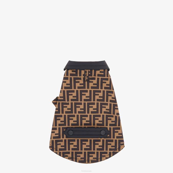 Men Dog Coat In FF Nylon Brown Fendi Accessories 6RHH452