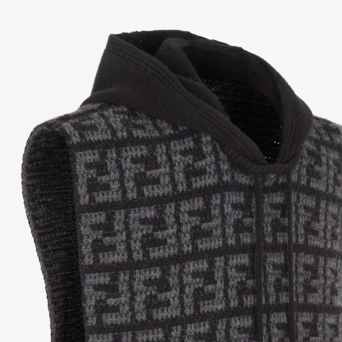 Men Cashmere Bib Black Fendi Accessories 6RHH2471
