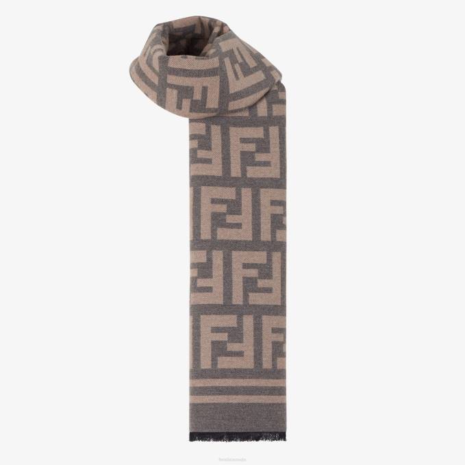Men Silk And Wool Scarf Multicolor Fendi Accessories 6RHH2447