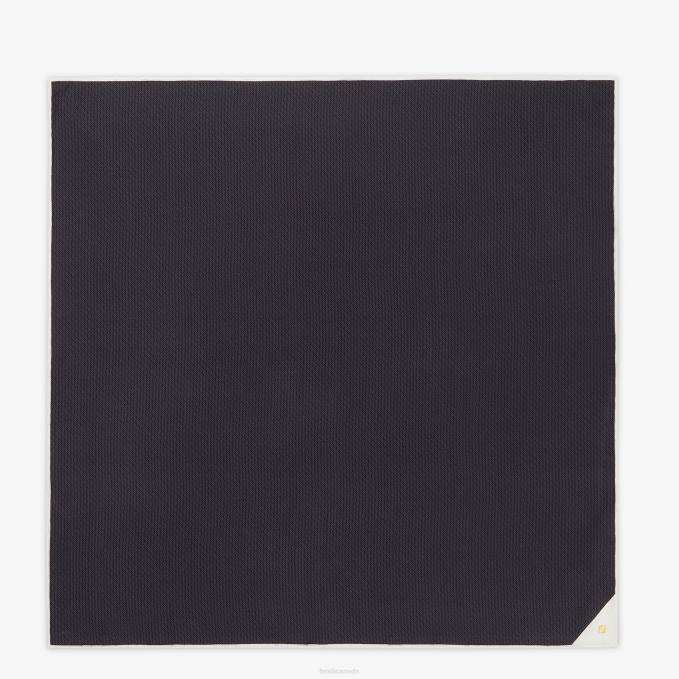 Men Silk Foulard Gray Fendi Accessories 6RHH2542