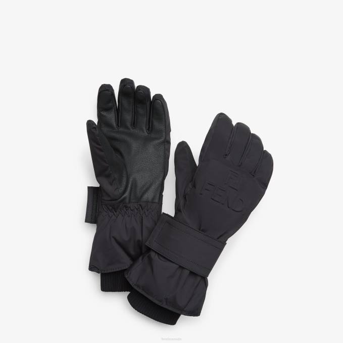 Men Tech Fabric Gloves Black Fendi Accessories 6RHH2210