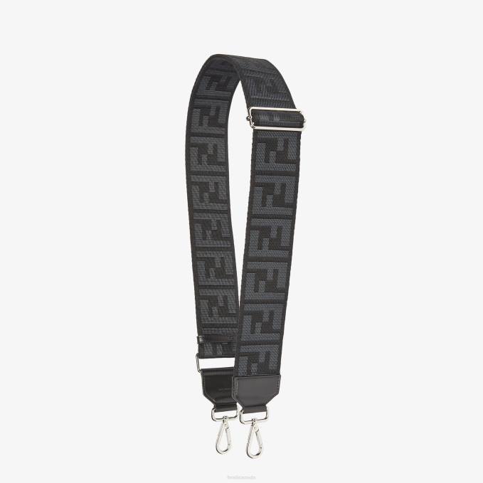 Men Webbing Shoulder Strap Black Fendi Accessories 6RHH2337
